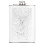 Hirsche unter dem Nachthimmel Flachmann (Vorderseite)