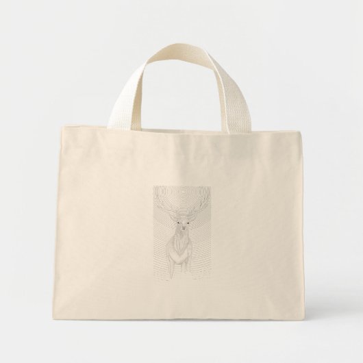 Hirsche unter dem Nachthimmel Totensack Mini Stoffbeutel (Vorne)