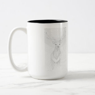Hirsche unter dem Nachthimmel Zwei-Tone-Tasse Zweifarbige Tasse