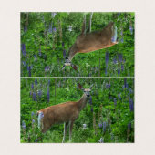 Hirsche unter den Lupinen (Außenseite Aufgefaltet)