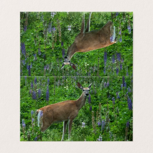 Hirsche unter den Lupinen (Außenseite Aufgefaltet)