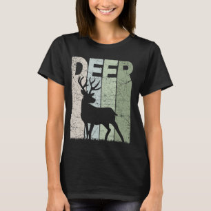 Hirsche Vintage Hirschjagd Retro Hirschjagd Gra T-Shirt