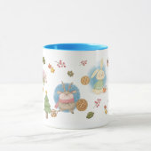 Hirsche, Vögel, Kaninchen und Schneemann während d Tasse (Zentrum)