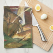 Hirsche von Franz Marc, Vintage Kunst Geschirrtuch (Viertel Falte)