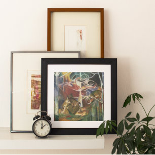Hirsche von Franz Marc, Vintage Kunst Poster
