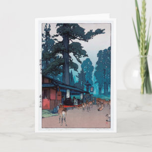 Hirsche von Kasuga Shrine, Hiroshi Yoshida Karte