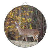 Hirsche vor dem gelben Herbstbaum Dartscheibe (vorne)