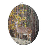 Hirsche vor dem gelben Herbstbaum Dartscheibe (Vorderseite rechts)