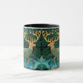Hirsche & Wald William Morris Stil Malerei Kunst Tasse (Zentrum)