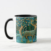 Hirsche & Wald William Morris Stil Malerei Kunst Tasse (Links)