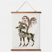 Hirsche Wandteppich Mit Holzrahmen (Vorderseite)