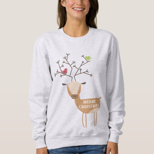 Hirsche Weihnachten Sweatshirt (Vorderseite)