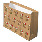 Hirsche Weihnachten Wintertiere Hirsche Große Gesc Geschenktüte (Vorderseite Schrägansicht)