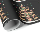 Hirsche Weihnachtsbaum Funny Holiday Niedlich Rent Geschenkpapier (Rolleneckpunkt)