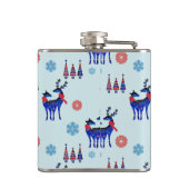 Hirsche, Weihnachtsbäume und Schneeflocken mit Mon Flachmann (Rückseite)