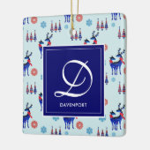 Hirsche, Weihnachtsbäume und Schneeflocken mit Mon Keramikornament (Links)