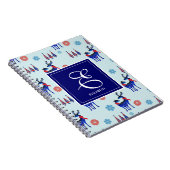 Hirsche, Weihnachtsbäume und Schneeflocken mit Mon Notizblock (Rechte Seite)