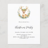 Hirsche Weihnachtsfeiertage Party Einladung (Vorderseite)