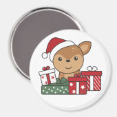 Hirsche Weihnachtsgeschenk Wintertiere Hirschmagne Magnet (Vorderseite/Rückseite)