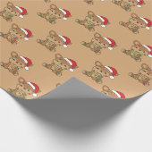 Hirsche Weihnachtswintertiere Hirschwackelpapier Geschenkpapier (Ecke)