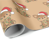 Hirsche Weihnachtswintertiere Hirschwackelpapier Geschenkpapier (Rolleneckpunkt)