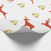Hirsche Weihnachtswrapping Paper Geschenkpapier (Ecke)