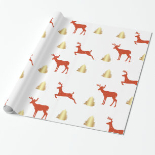 Hirsche Weihnachtswrapping Paper Geschenkpapier