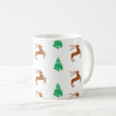 Hirsche Weihnachtszeit-Tasse Kaffeetasse (VorderseiteRechts)