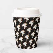 Hirsche werden Farbe und Text angepasst Pappbecher (Rückseite)