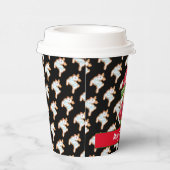 Hirsche werden Farbe und Text angepasst Pappbecher (Rechts)