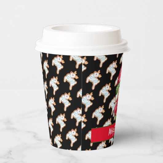 Hirsche werden Farbe und Text angepasst Pappbecher (Rechts)