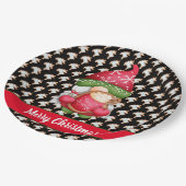 Hirsche werden Farbe und Text angepasst Pappteller (Schrägansicht)