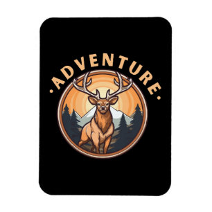 Hirsche - Wildnis - Camping - Abenteuer Magnet