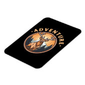 Hirsche - Wildnis - Camping - Abenteuer Magnet (Linke Seite)
