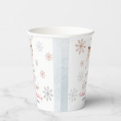 Hirsche Winter ONEderland 1. Geburtstag Rose Gold Pappbecher (Rechts)