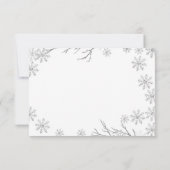 Hirsche Winter ONEderland 1. Geburtstag RSVP Card Dankeskarte (Rückseite)