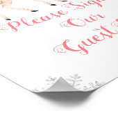 Hirsche Winter ONEderland Bitte unterschreiben Sie Poster (Ecke)
