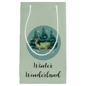 Hirsche Winter Wonderland Geschenktasche Kleine Geschenktüte (Vorderseite)