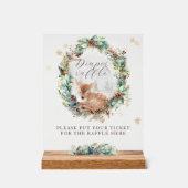 Hirsche Winter Woodland Babydusche Windelwanne Acrylschild (Vorderseite)