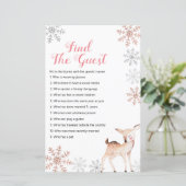 Hirsche Winterschneeflocken Game finden (Stehend Vorderseite)