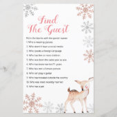 Hirsche Winterschneeflocken Game finden (Vorderseite)