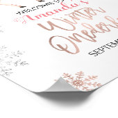 Hirsche Winterschneeflocken ONEderland Geburtstag  Poster (Ecke)