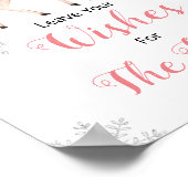 Hirsche Winterschneeflocken ONEderland will für Ba Poster (Ecke)