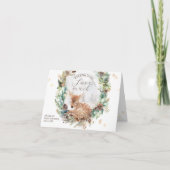 Hirsche Winterwald Kälte Außendusche Dankeskarte (Vorderseite)