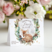 Hirsche Winterwald Kälte Außendusche Dankeskarte