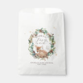 Hirsche Winterwald Kälte Außendusche Geschenktütchen (Vorderseite)