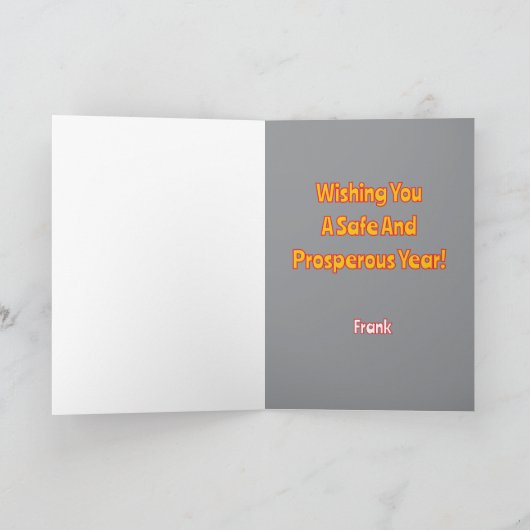 Hirsche wünscht dir ein sicheres, wohlhabendes Jah Karte (Innenseite)