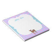 Hirsche Zickzack Cotton Candy Personalisiert Notizblock (angewinkelt)