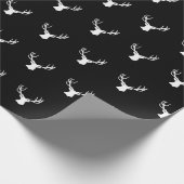 Hirschelbucht Jagd Schwarz-weiß Weihnachten Geschenkpapier (Ecke)