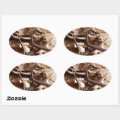 Hirschelche Elch Antler Jagd Geschenkideen Jäger Ovaler Aufkleber (Blatt)